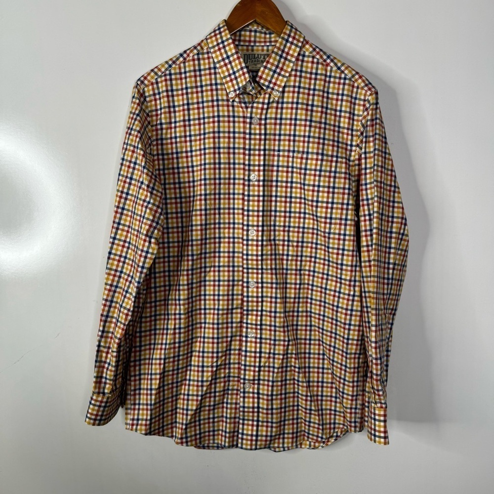 Duluth Trading Co‎ Striped Long Sleeve Button Down Size Medium